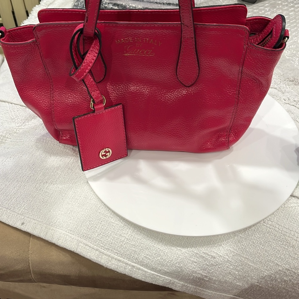 102. GUCCI MADE IN ITALY PINK CROSSBODY/SHOULDER PURSE BRAND NEW DETACHABLE - Picture 6 of 7